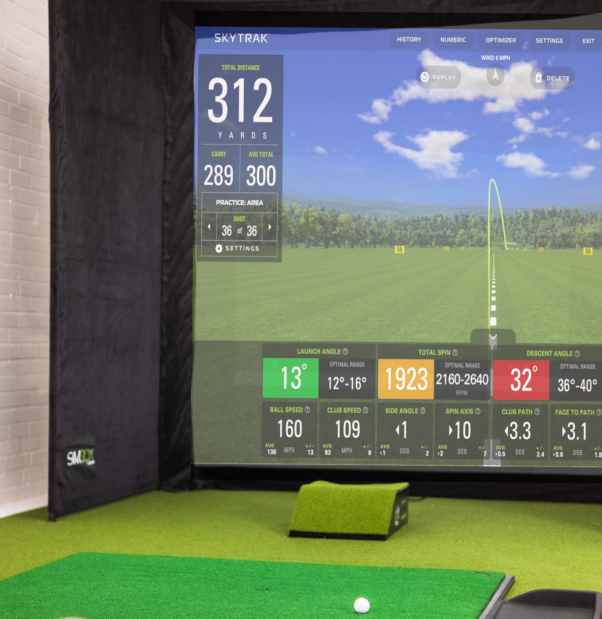 Simbox Golf Simulator Enclosure - 7 Sizes, Pro + Impact Screen and Frame